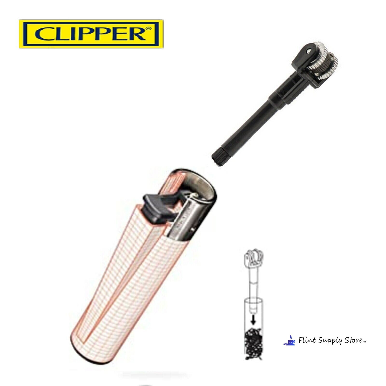 6 PCS Flint Barrel Replacement Wheel Flint Lighter Accessories For Clipper