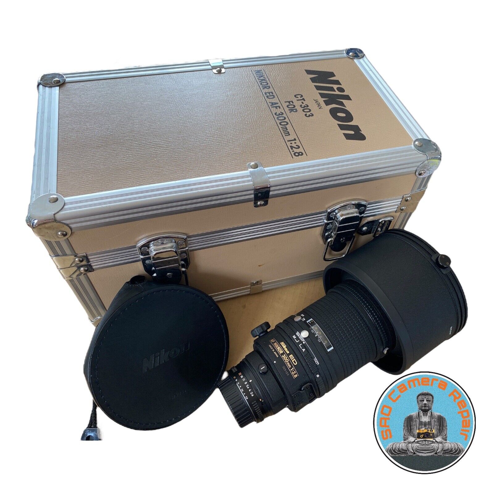 Nikon AF NIKKOR 300mm F/2.8 ED IF Auto Focus Lens CT-303 Trunk Case *MINT*