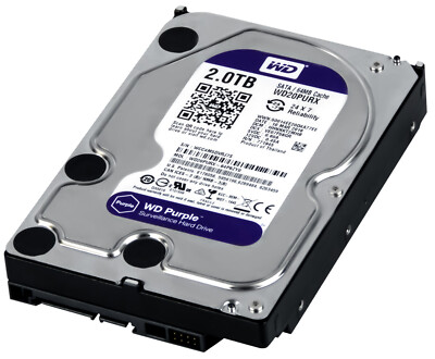 WD Purple Hard Drive WD20PURX 2TB 5.4K 64MB SATA III 3.5''