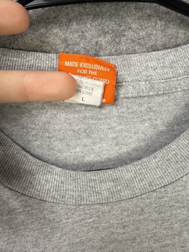 Coast Guard Shirt Men's Large Gray Seal Logo Y2K - Picture 4 of 8