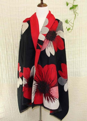 Fashion Colorful large Woman's Vintage Paisley Flower Cashmere Wool Shawls 978 - Picture 11 of 12