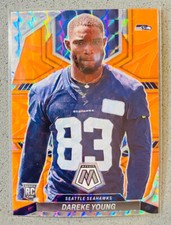 2022 Panini Mosaic Football #349 Dareke Young Orange Reactive Prizm Rookie RC
