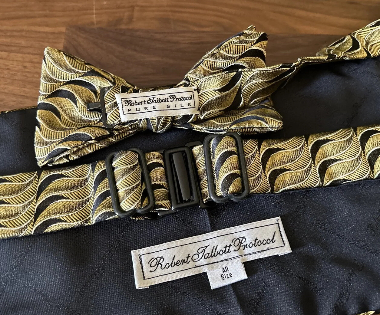 Robert Talbott Protocol Cummerbund Bow Tie Black … - image 5