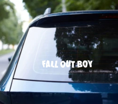 Fall Out Boy Car Decal Vinyl Glossy Band Logo Bumper Sticker Skull
