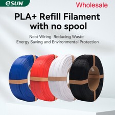 eSUN -Wholesale- 10 Rolls PLA+ 1.75mm Filaments Refill for 3D Printer W/ 1 Spool