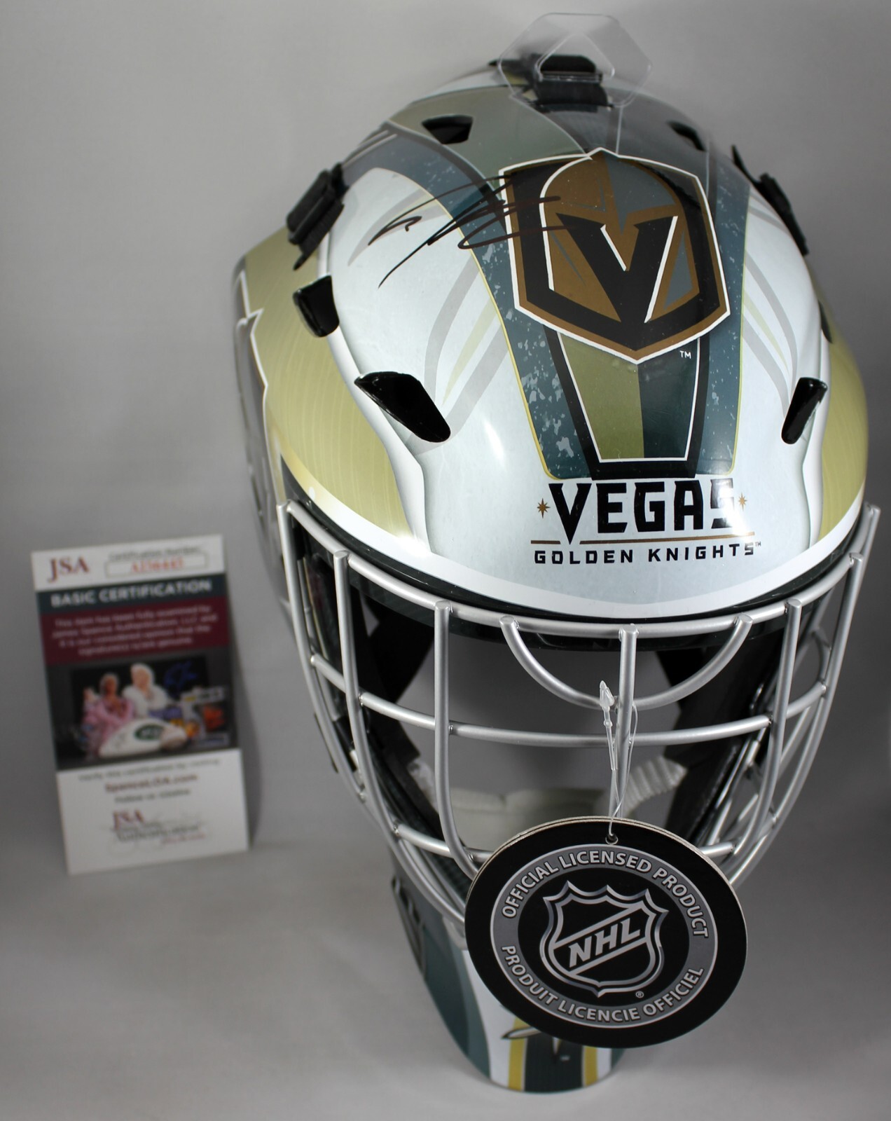 Jonathan Quick Autographed Signed Vegas Golden Knights Full-Size Goalie Helmet Mask Fs JSA 