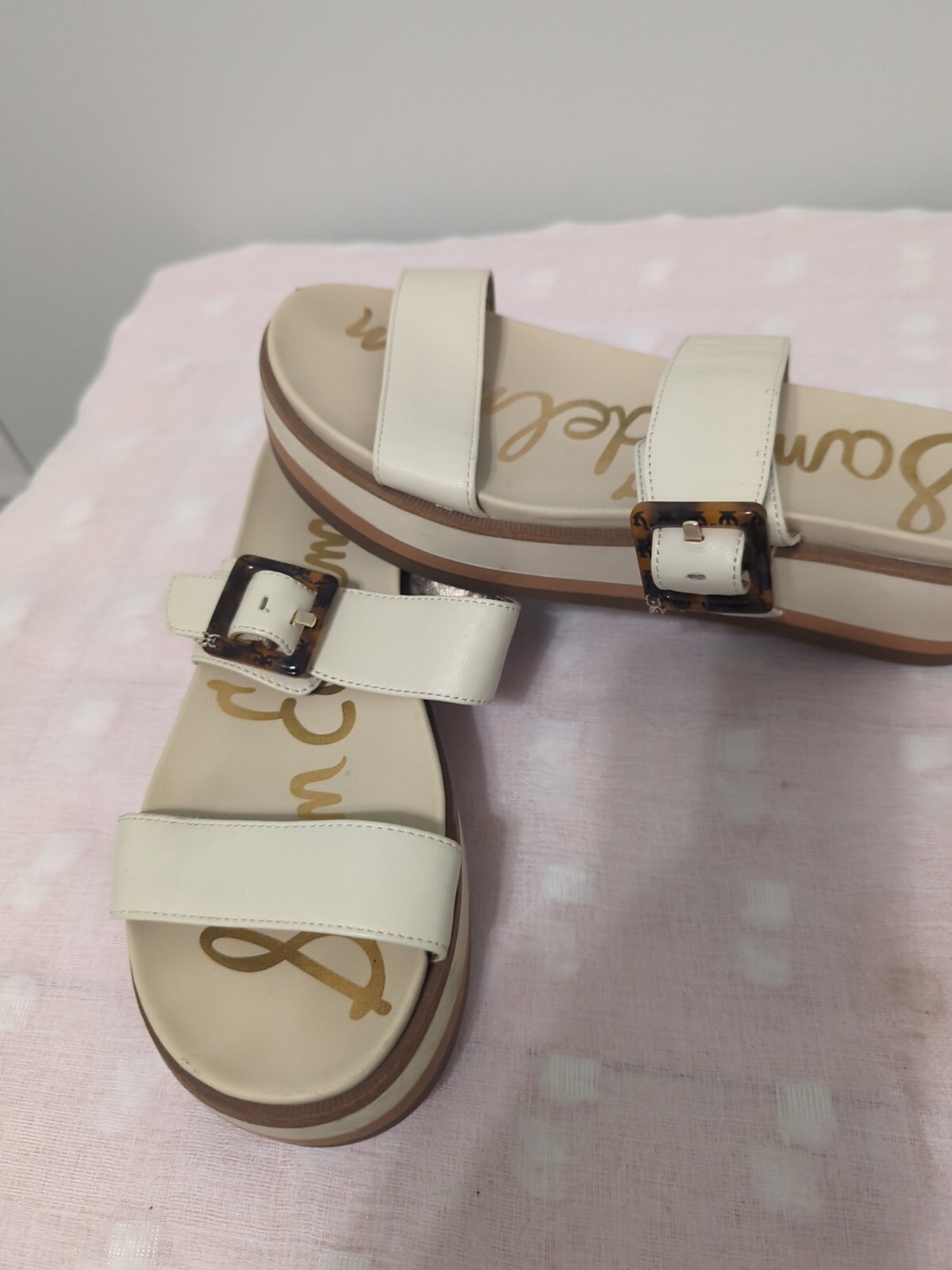 Agustine Sam Edelman platform Tortoise Clasp sand… - image 4