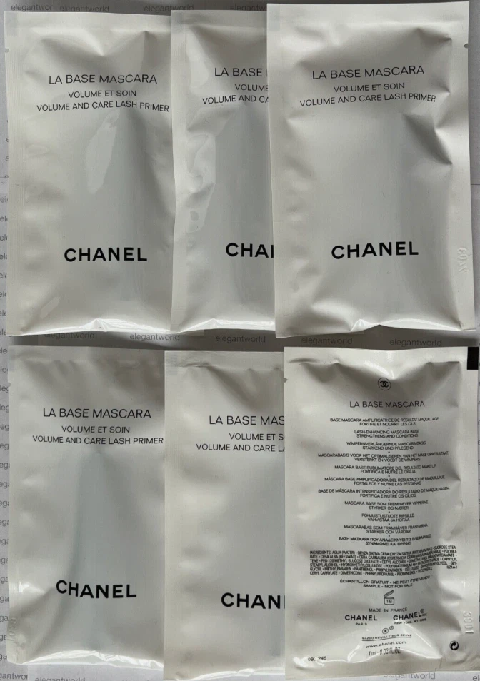 CHANEL La Base Mascara Volumen Cuidado Pestañas Primer 1 ml 0.03oz Lote de 6 Foto 2 de 2