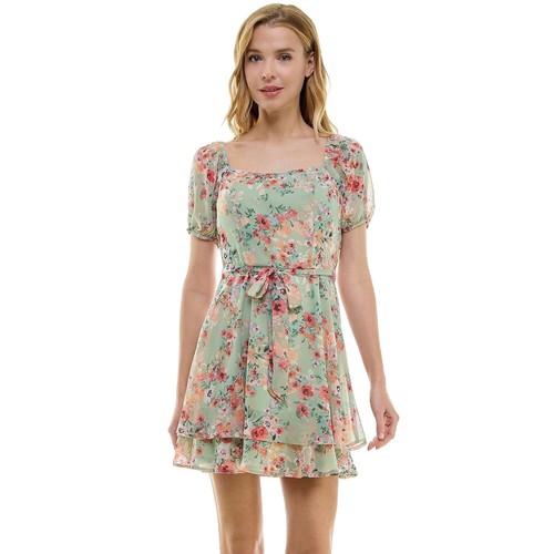 lily brown dress Lily Shoulder Tie Dress Small main image 0