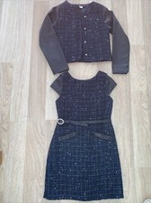 Kate Mack Age 8 Dress & Jacket. Navy Blue. Christmas / Party