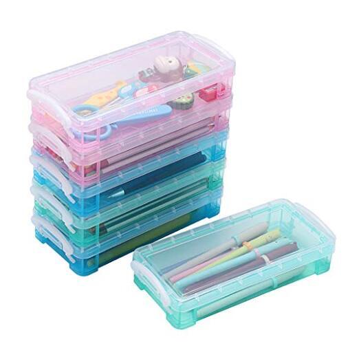 BTSKY Large Capacity Pencil Box, Office Supplies Storage Organizer Box, Brush 
