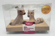 Better Homes & Gardens Deer Ceramic Salt Pepper Shakers Limited Edition 2014
