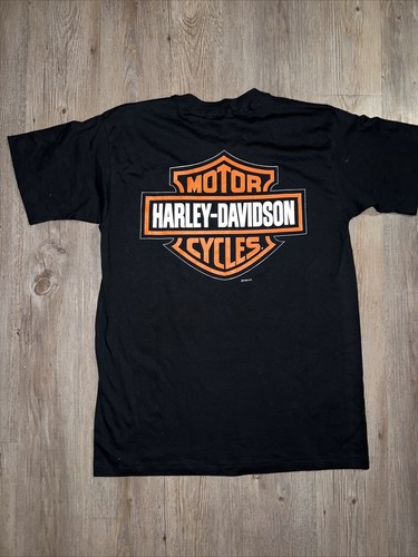 Vintage 1996 Harley Davidson Double Sided Eagle Single Stitch T-Shirt USA Large