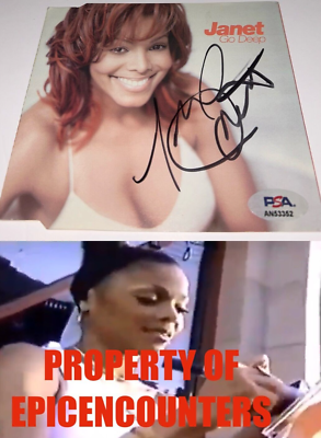 Janet Jackson サイン入り CD JANET JACKSON SIGNED GO DEEP CD COVER W/VIDEO PROOF PSA