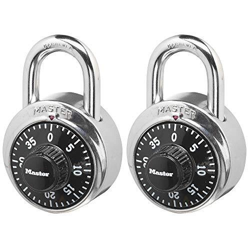 Master Lock 1500T Lucchetto a Combinazione, Nero, 2 Pack (M8p)