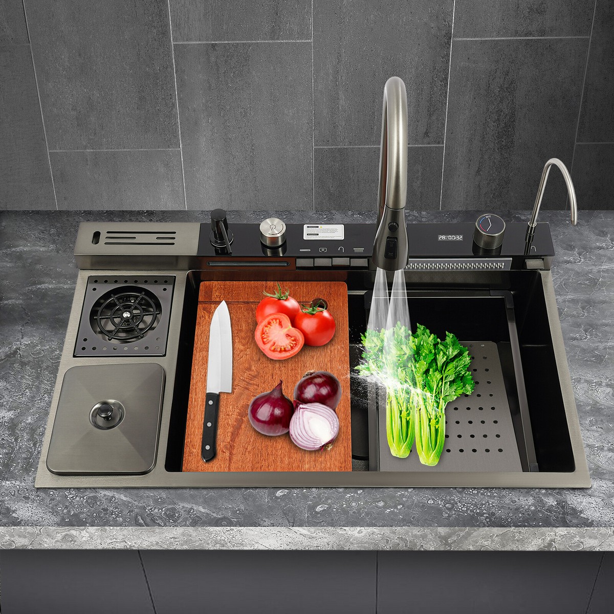 Multifunctional Kitchen Sink Commercial Single Bowl Sink Stainless
