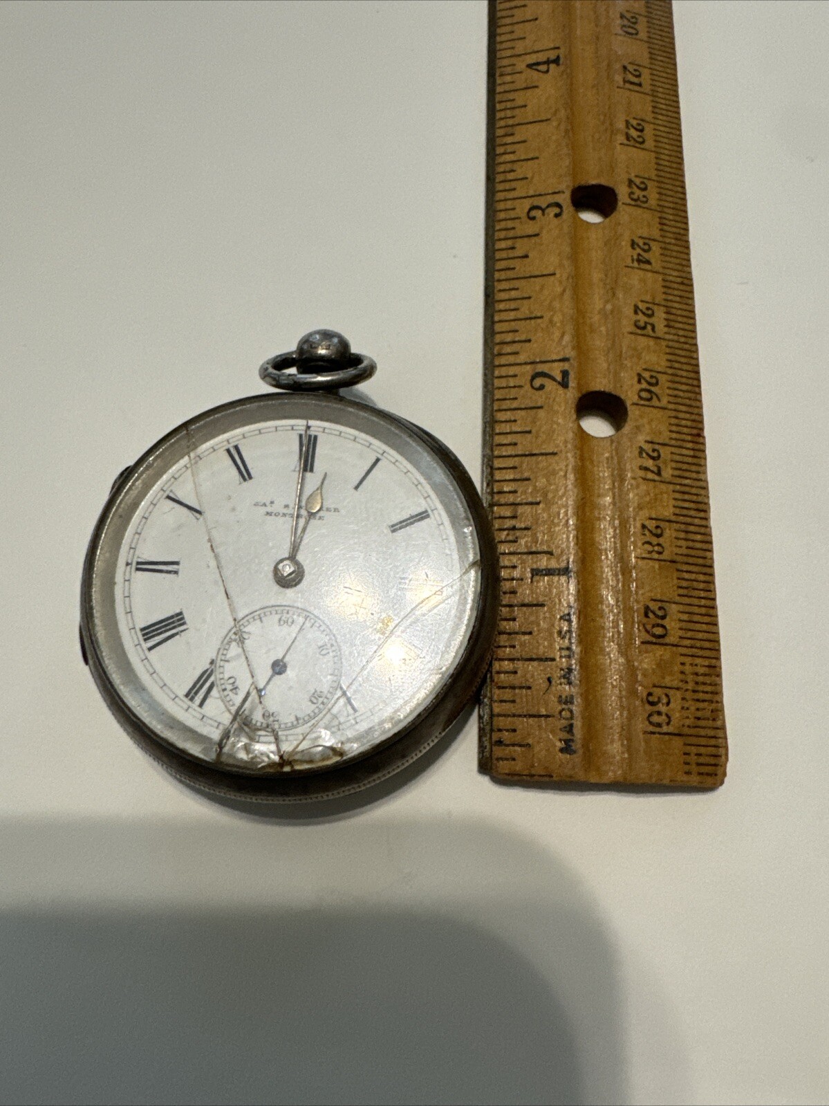 Antique solid silver Gents James Walker London po… - image 10