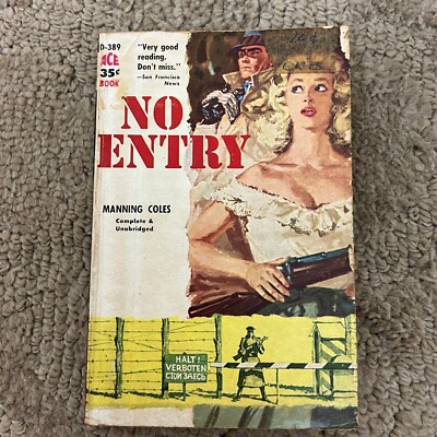 No Entry Action Paperback Book by Manning Coles from Ace Book 1958