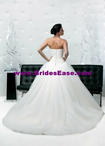 DaVinci Bridal Wedding Gown Size 8 Style T8147 Ivory - Picture 2 of 6