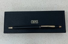 VINTAGE CROSS CLASSIC CENTURY CLASSIC BLACK BALLPOINT PEN 2502 U.S.A. MADE NOS