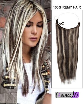 Halo Invisible Wire Flip No Clip In Remy 100 Human Hair Extension