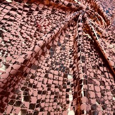 Animal Print Copper Snake I Spandex Fabric Stretch I 60 "wide by Yard I Swimwear