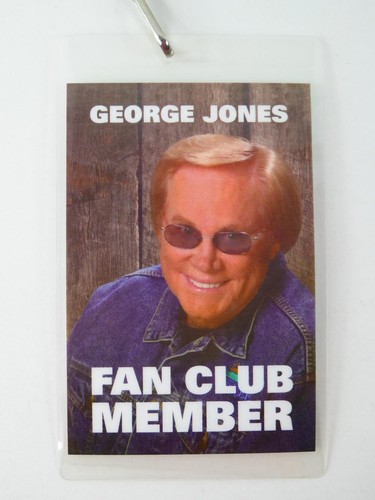 George Jones Fan Club Member Badge w/Lanyard Personalized Country Music Artist - Picture 2 of 3