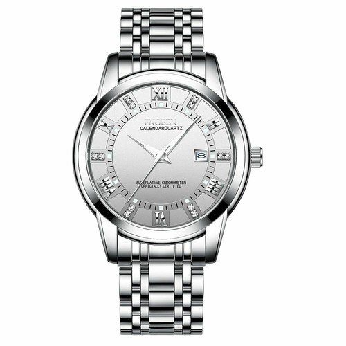 Casual Business Gents Quartz Watch With Steel Band Ultra-thin Waterproof Watch - Picture 7 of 12