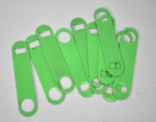 Lot of 10 Neon Green Metal Speed Can Bottle Openers 7" x 2" Hardware Tool