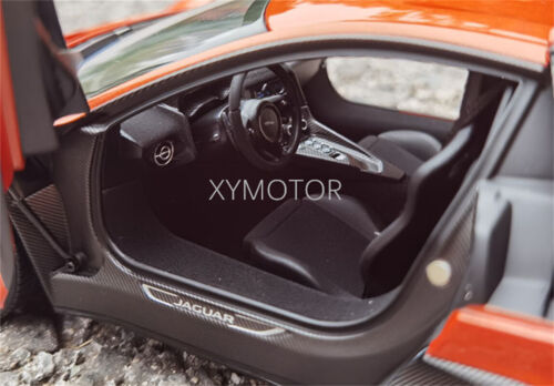 1/18 casi real Jaguar C-X75 CX75 2015 modelo diecast coche juguete regalos naranja/negro - Imagen 9 de 29