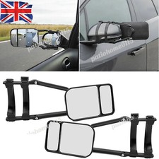 2x Universal Clip-on Towing Mirrors Extension Dual View Towing Mirror Dual Angle