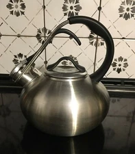 CHANTAL SL37-LOOP Brushed Stainless Steel 18/10 Whistling Tea Pot Kettle  