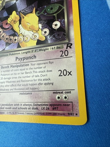 2000 Pokemon 1st Edition HOLO DARK HYPNO Team Rocket 9/82 - Picture 5 of 17