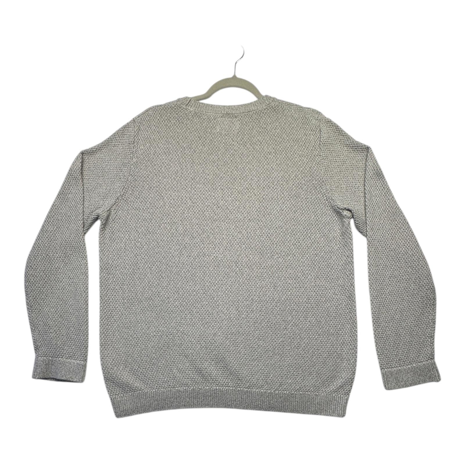 TopMan Jumper Men's UK Size M Grey Loose Stitch Long Sleeve Crew Neck image 4