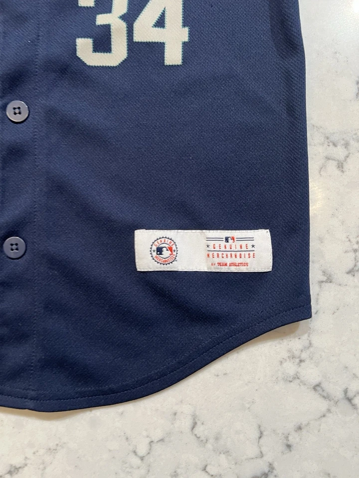 Seattle Mariners Felix Hernandez #34 Youth Jersey Navy Small 6/7 MLB - Image 4 of 4