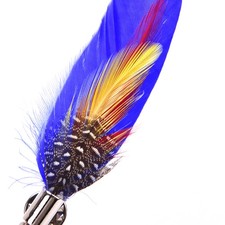 Handmade Peacock Pheasant Feather Brooch Hat Lapel Pin Suit Wedding AccessoIOZ8