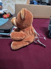 Plush Teddy Bear Keychain/Clip Bag