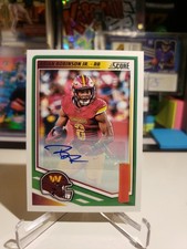 Brian Robinson Jr AUTO 2025 Panini Score Signatures Commanders NFL Autograph