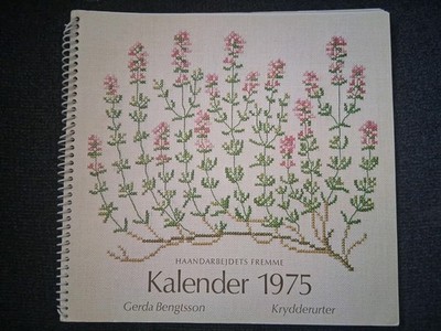 Denmark Haandarbejdets Fremme 1975 Calendar Gerda Bengtsson Herbs