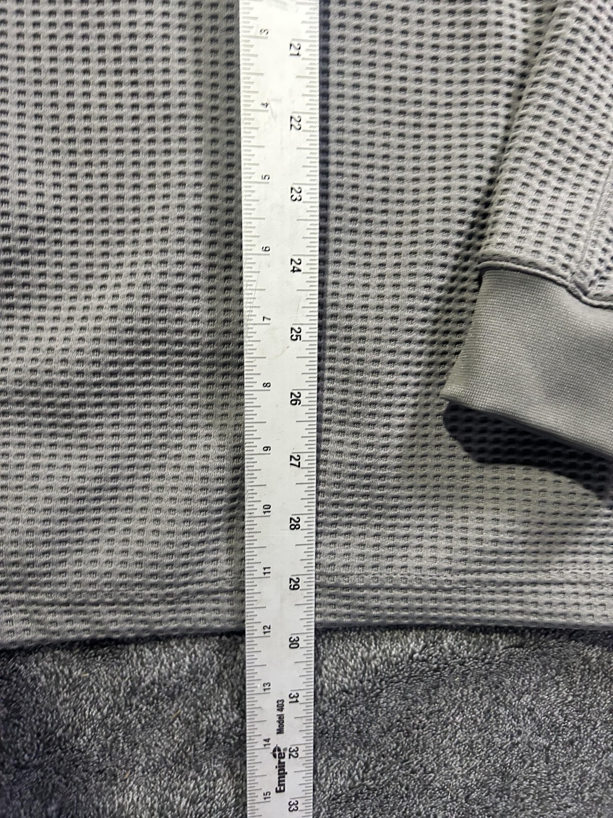 Straight Down Pullover Mens Medium Gray Waffle Qu… - image 7