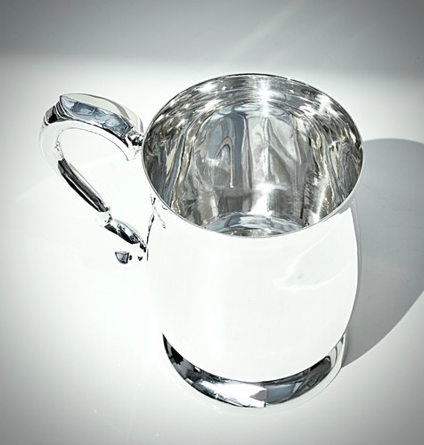 Fabulosa taza de jarra de pinta de plata esterlina maciza de Emile Viner 1967: 313,6 g - Imagen 21 de 22