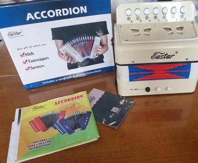 Akkordeon 7 Tasten Instrument Musik Spaß Kinder - Senioren Anleitung 
