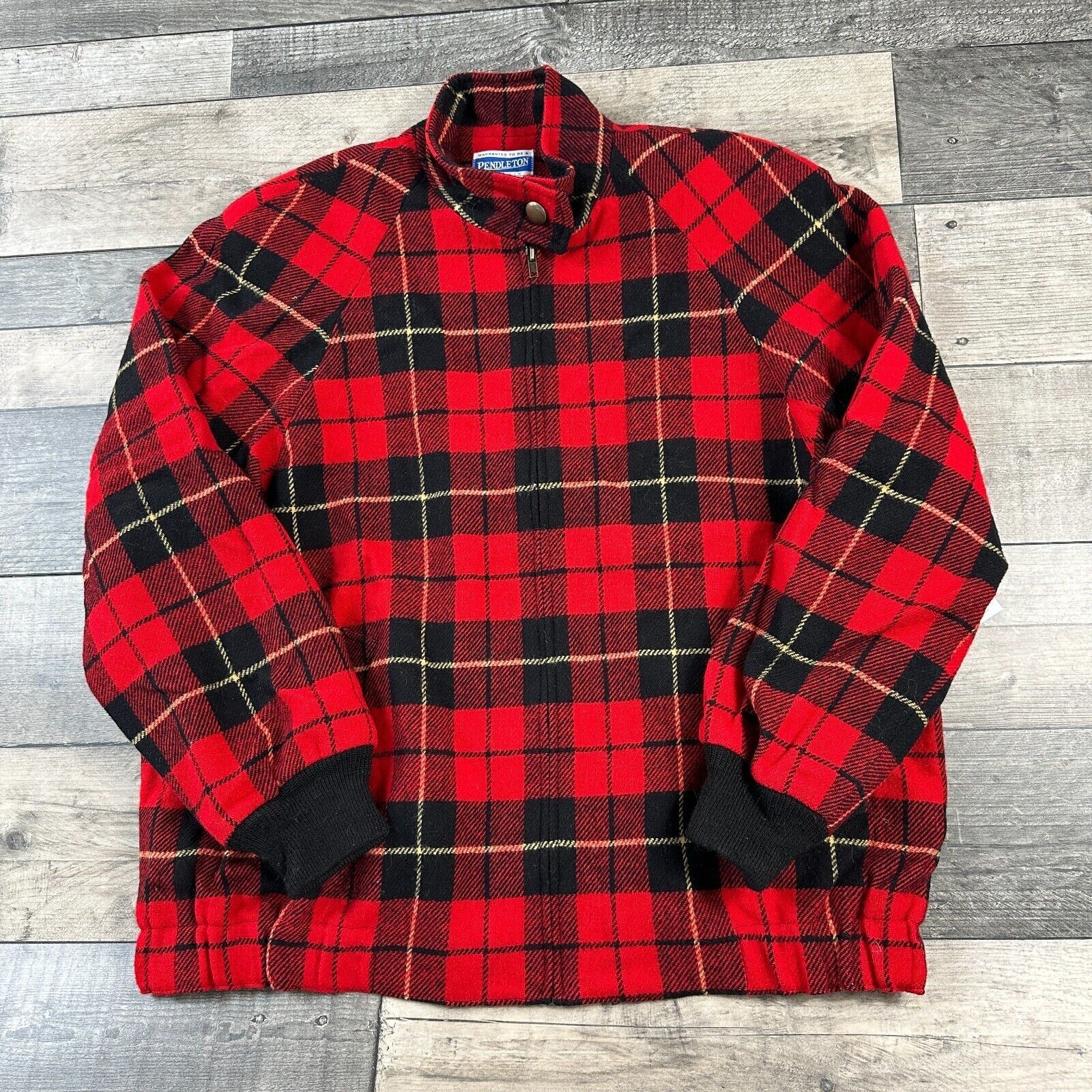 Vintage Pendleton Wool Bomber Jacket Buffalo Plai… - image 3