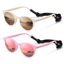 Vcarsian Cute Kids Polarized Sunglassesbaby Sun Glasses Strap For Toddler Girls
