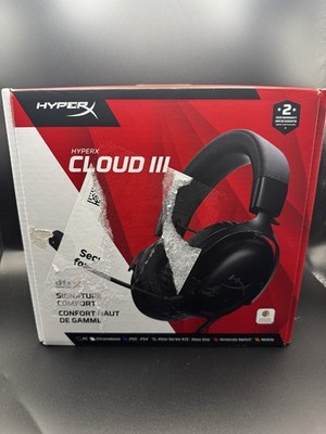 HyperX Cloud III Black Over-Ear Gaming Headset USB & 3.5mm Boom Mic Wired DTS X