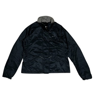 VTG 80s 90s Nike Jacket Youth Small 4-6 Black Mesh Lined Back Vent Windbreaker