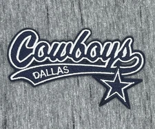 DALLAS COWBOYS EMBROIDERED IRON ON PATCH 2.5” X 4.0” FREE SHIPPING