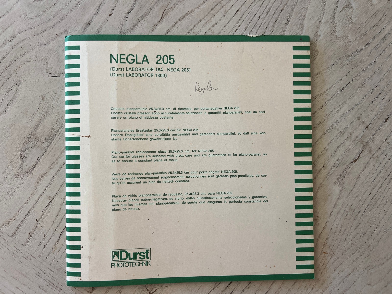 Durst Negla 205 Durst laboratorio 184 1800 per vetro regolare nega 205