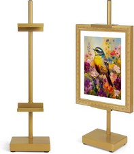 Adjustable Tabletop Easel Stand Picture Easels Display Up to 17" H Gold Metal