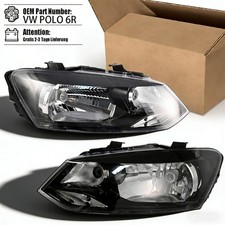 2x SCHEINWERFER SET H4 HALOGEN FÜR VW POLO 5 6R TRENDLINE BIS BJ 2009-2014 ?8PIN